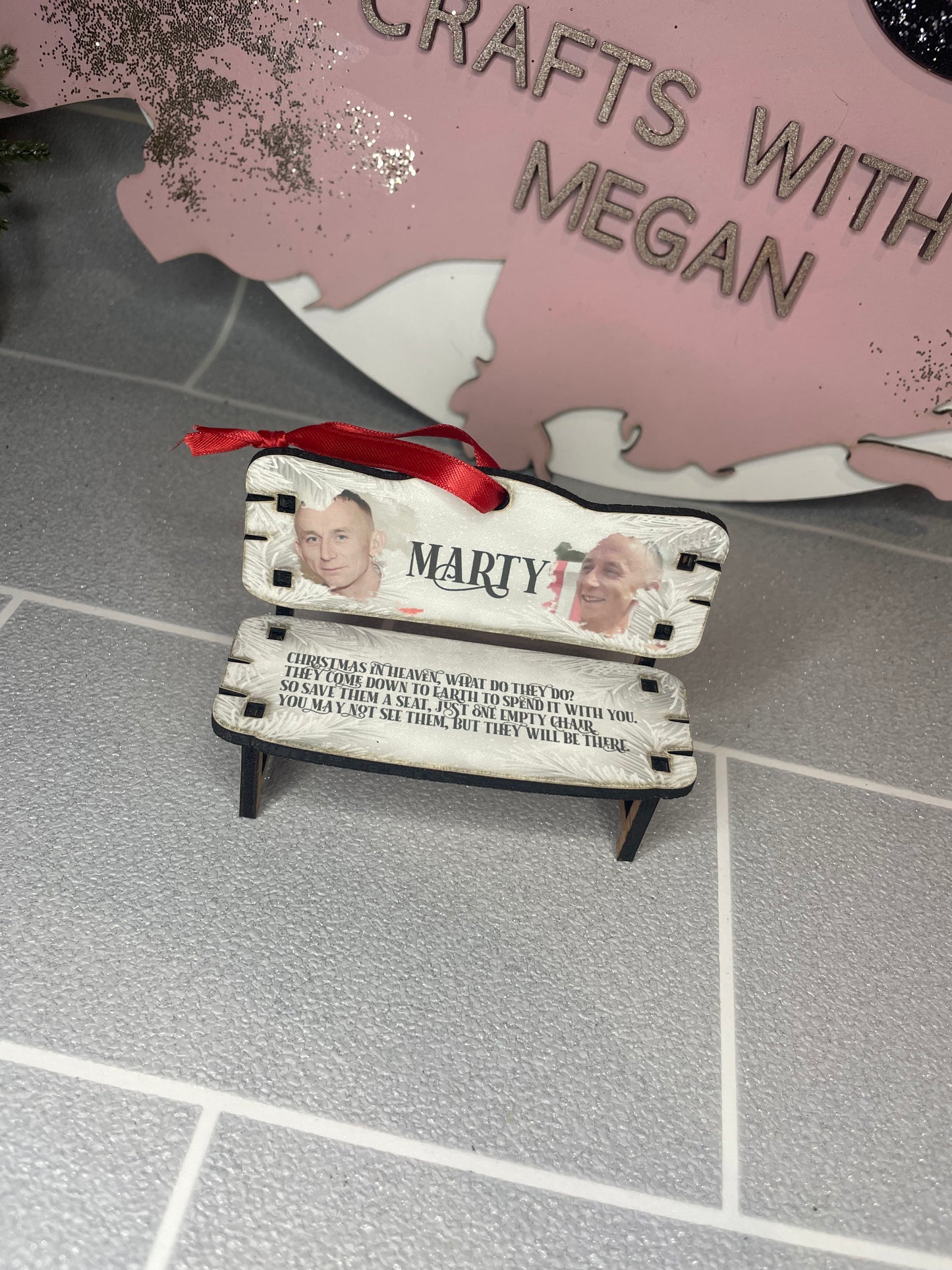Memorial Bench decoration 🕊️🤍