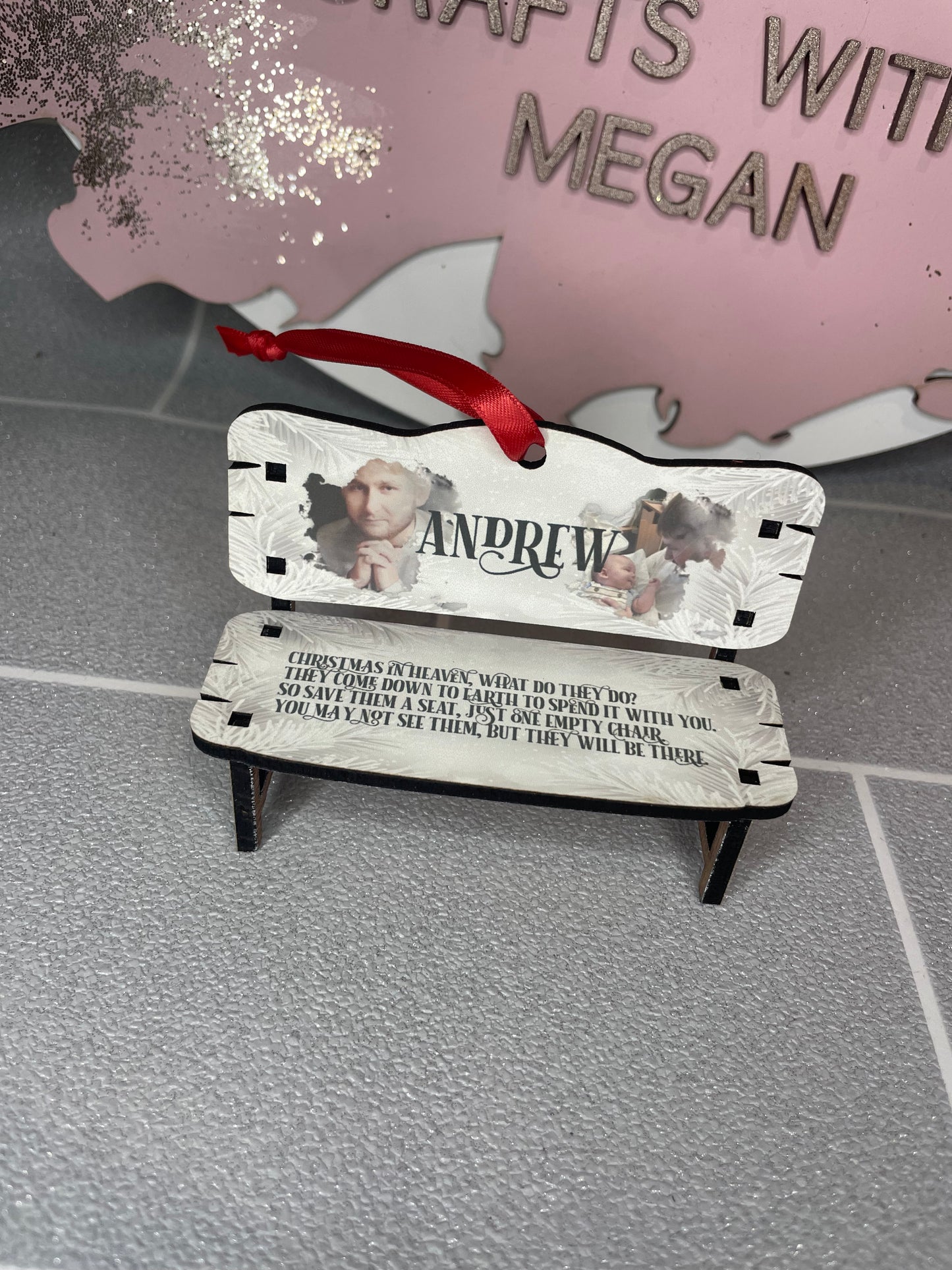 Memorial Bench decoration 🕊️🤍