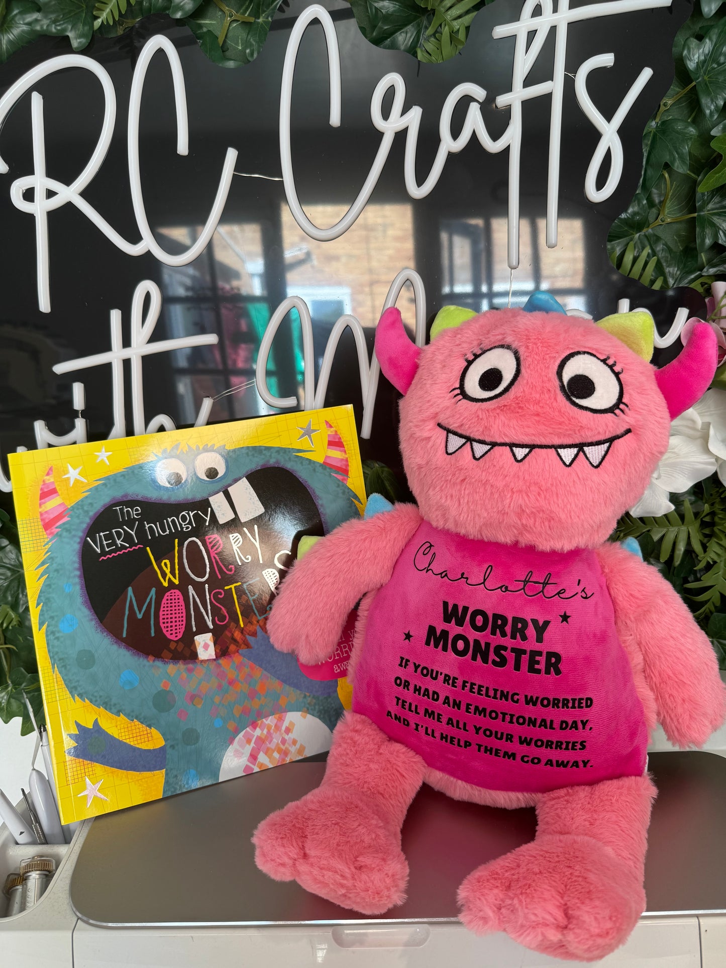 Worry monster with very hungry worrry monster book