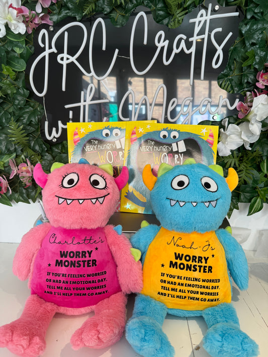 Worry monster with very hungry worrry monster book